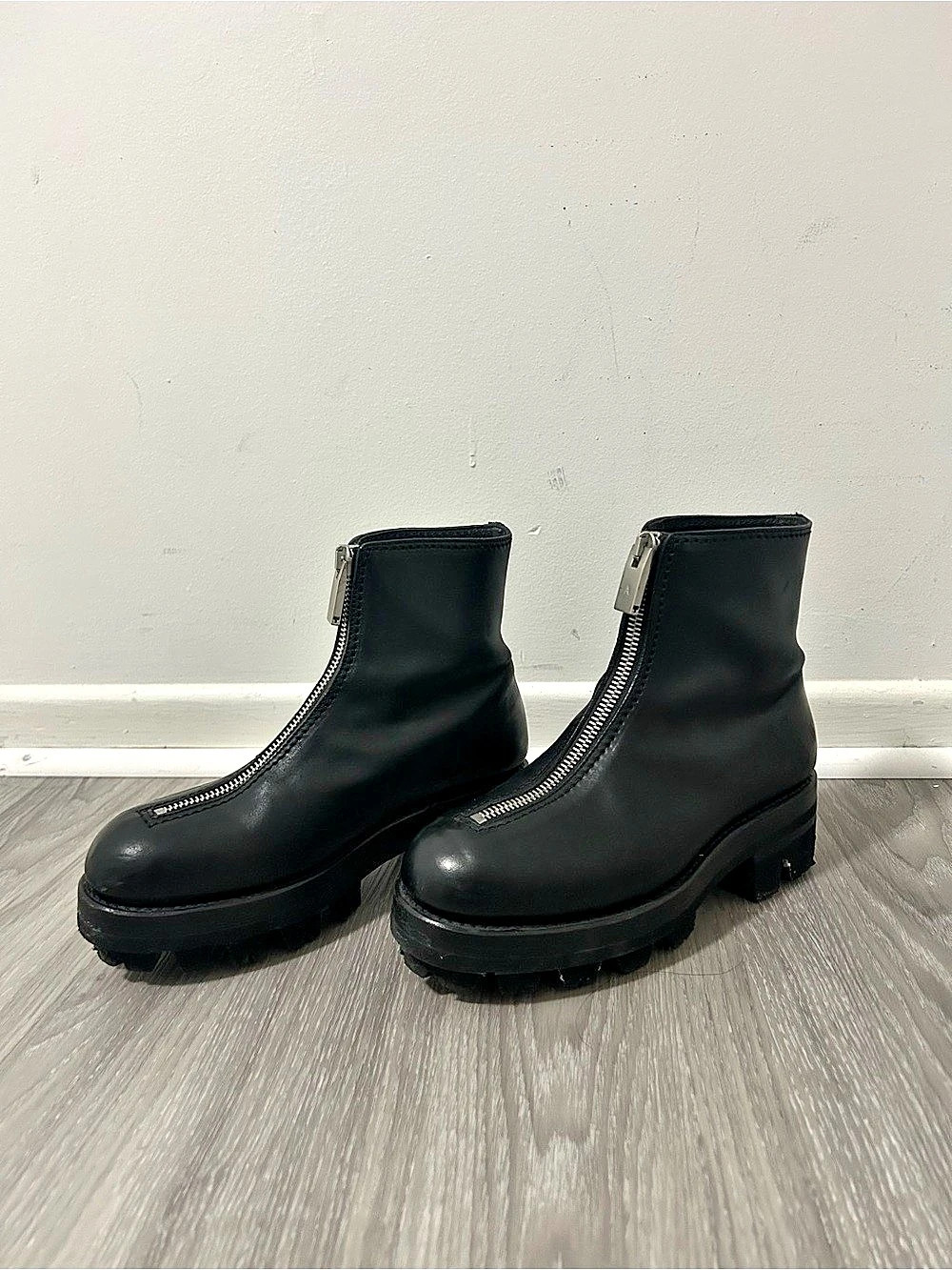 1017 ALYX 9SM Black Chunky Boots with Front Zip | EU 37/US 7